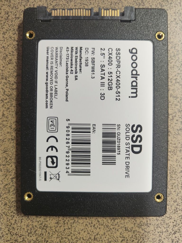 Dysk SSD Goodram 512 GB CX400