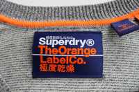 NOWY sweter SUPERDRY Premium Orange Label v-neck r. L