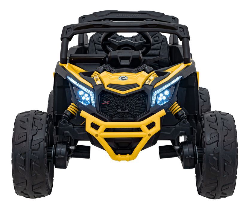 Pojazd ATV Can-Am Maverick żółty quad akumulatorowy - EkstraZabawki.pl