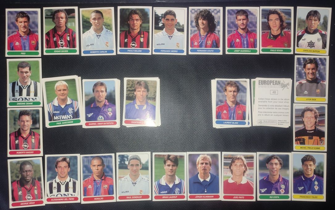 Coleção completa por colar european football stars 1997 panini