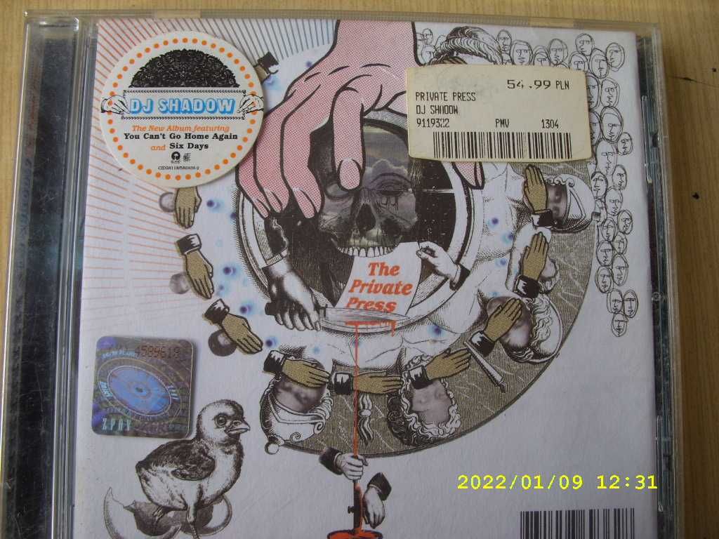 72. Plyta CD; DJ Shadow--The private pres, 2002 r.