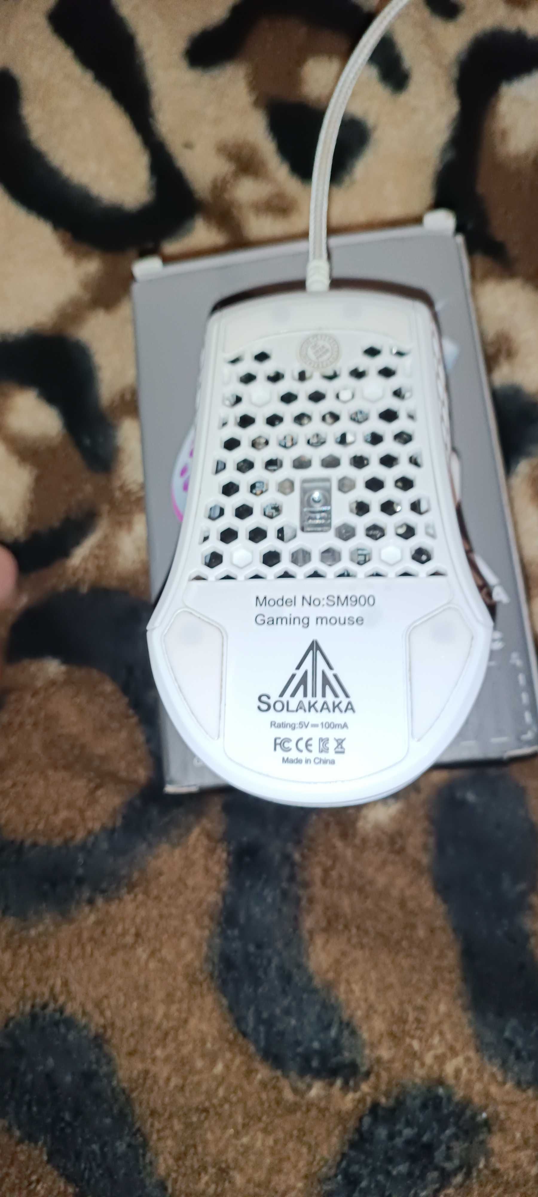 Solakaka sm900 Ігрова біла мишка 12400dpi