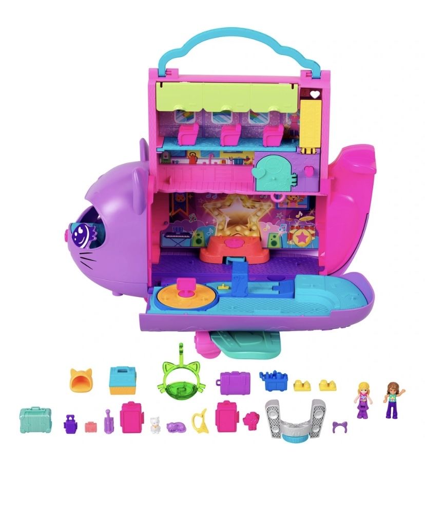 Polly Pocket kitty airways кошеня plane кітті літак mattel