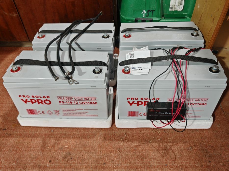 Аккумулятор AGM 4шт 12v 110A Volt Polska DEEP CYCLE VPRO SOLAR