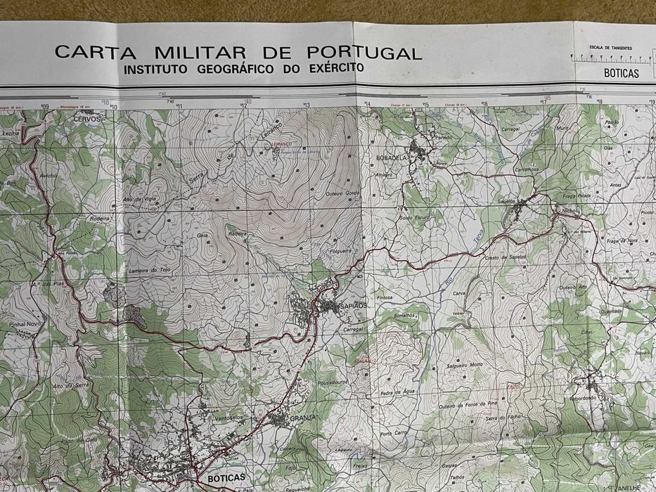 Carta militar de BOTICAS escala 1/25.000