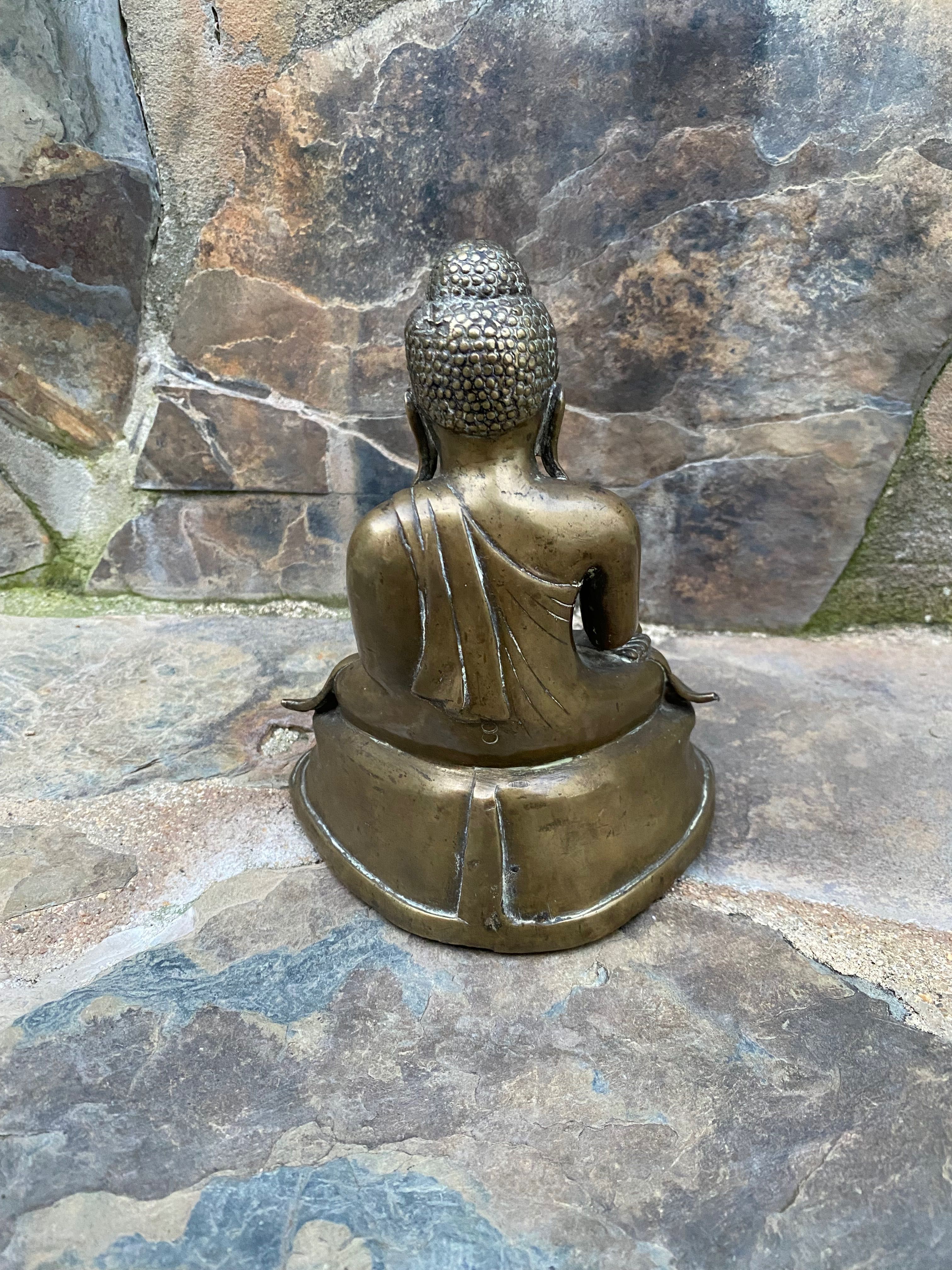 Buda Chinês Séc XIX Bronze 18 cm