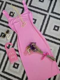 Рожеве плаття футляр zara сукня в обтяжку розовое платье міні barbie