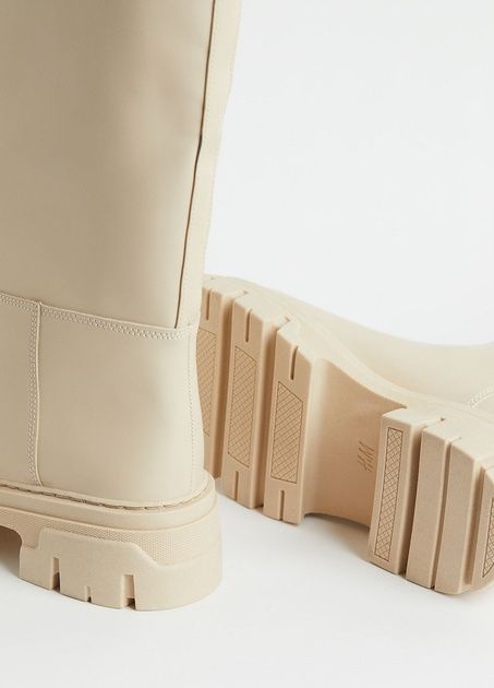 Чоботи, черевики  H&M шкіряні бежеві