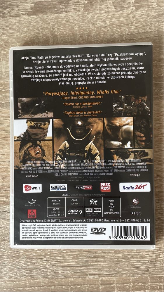 Film na płycie DVD „The hurt locker. W pułapce wojny”