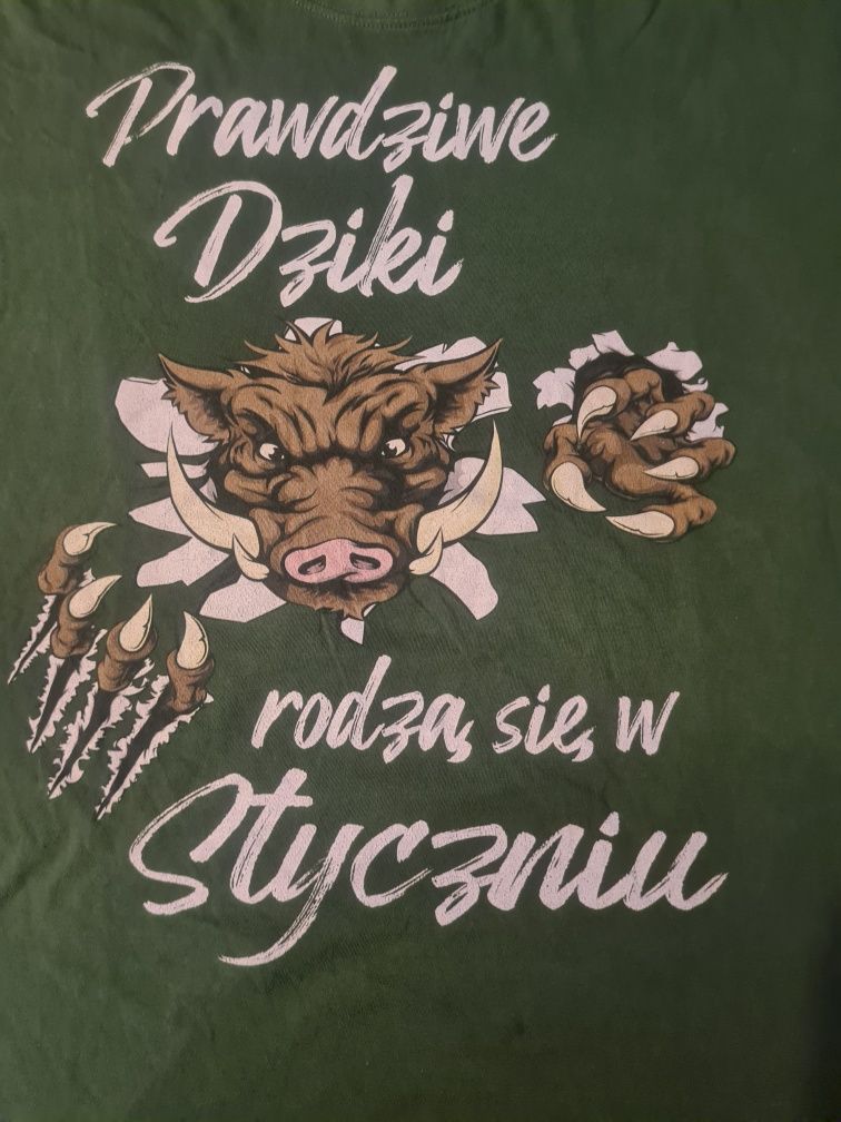 T-shirt Prawdziwe dziki urodziły się w styczniu XL