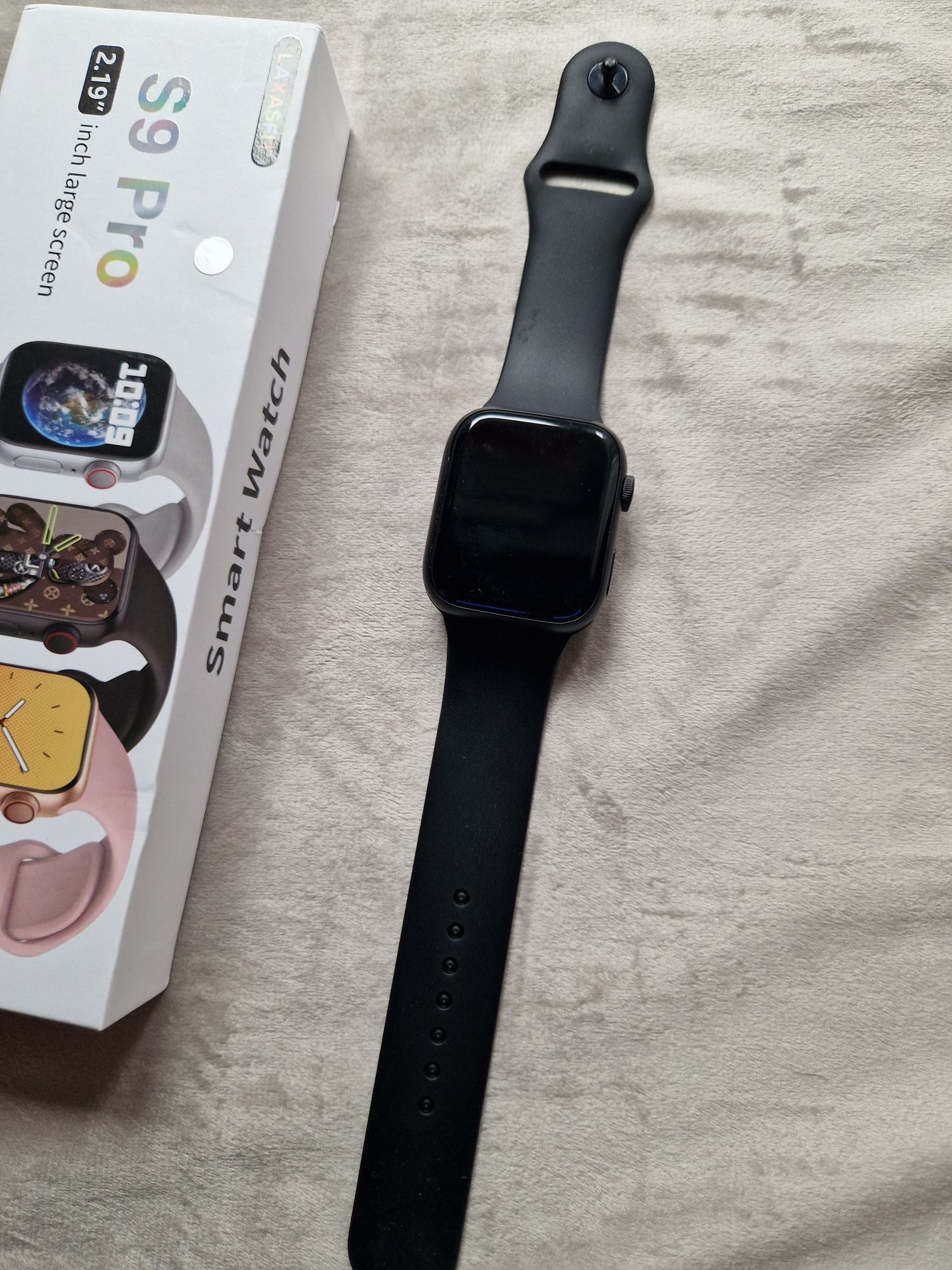 Smartwatch s9 pro czarny, w pełnym komplecie