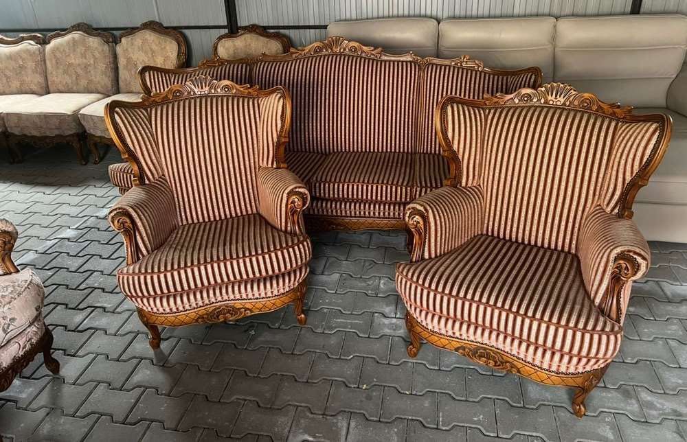 komplet wypoczynkowy w stylu Ludwika-sofa czwórka 2fotele