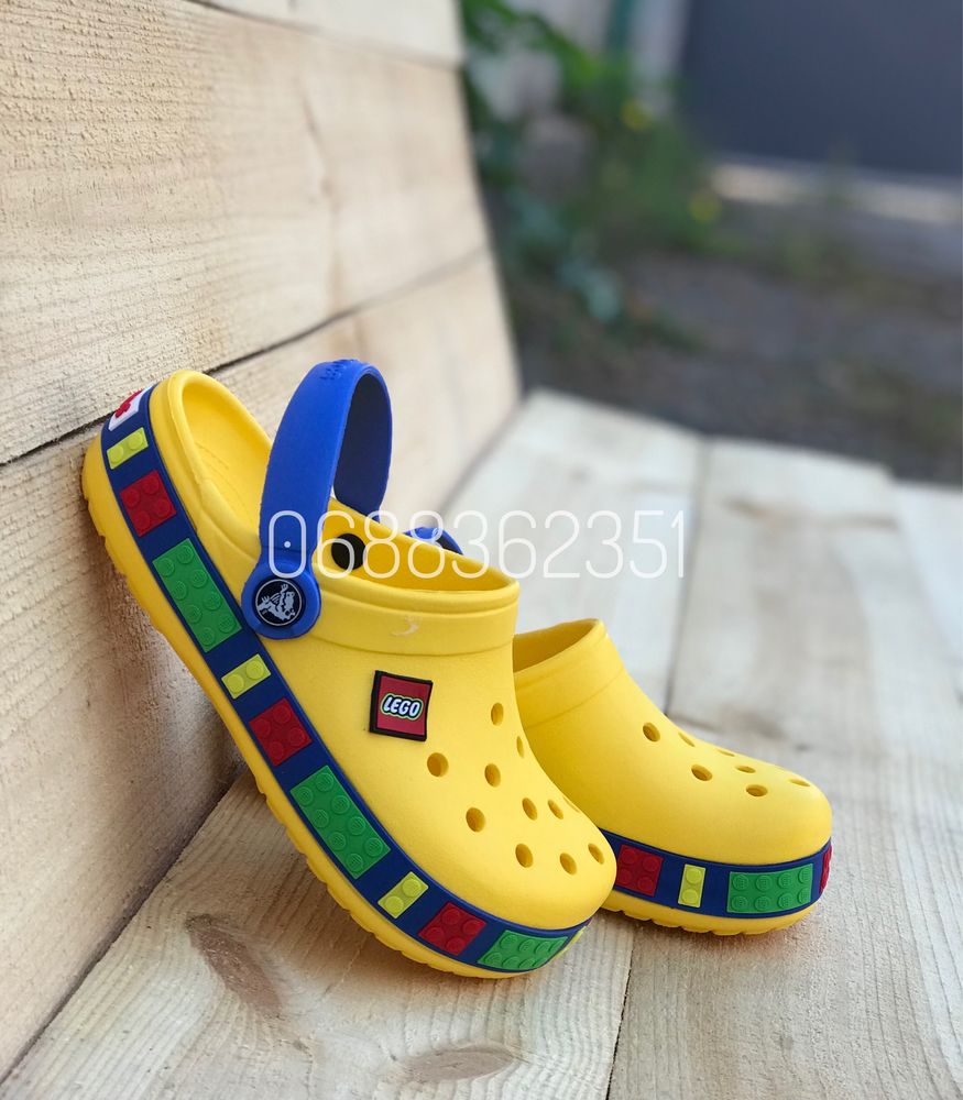 Детские Кроксы Лего Жовті Дитячі Crocs Lego Крокси для дітей