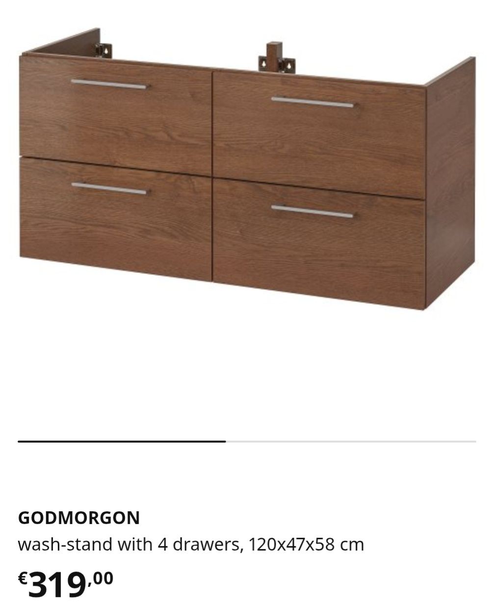 Godmorgon IKEA móvel 4 gavetas