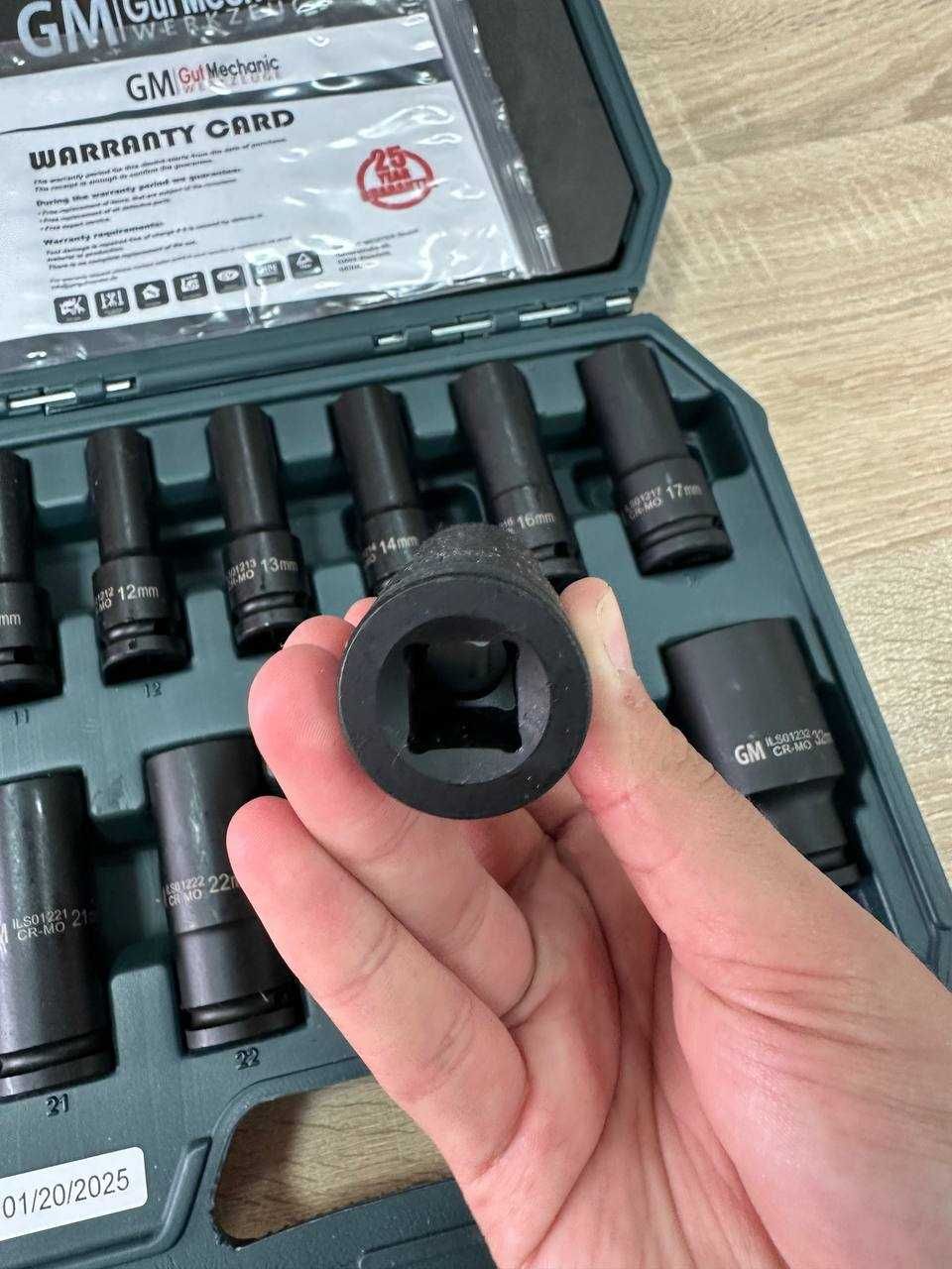 Набір головок торцевих ударних GUT MECHANIC 1/2" 10-32мм L-78MM 13шт