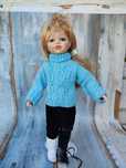Porcelanowa lalka kolekcjonerska - Blond - Noga Gips - vintage