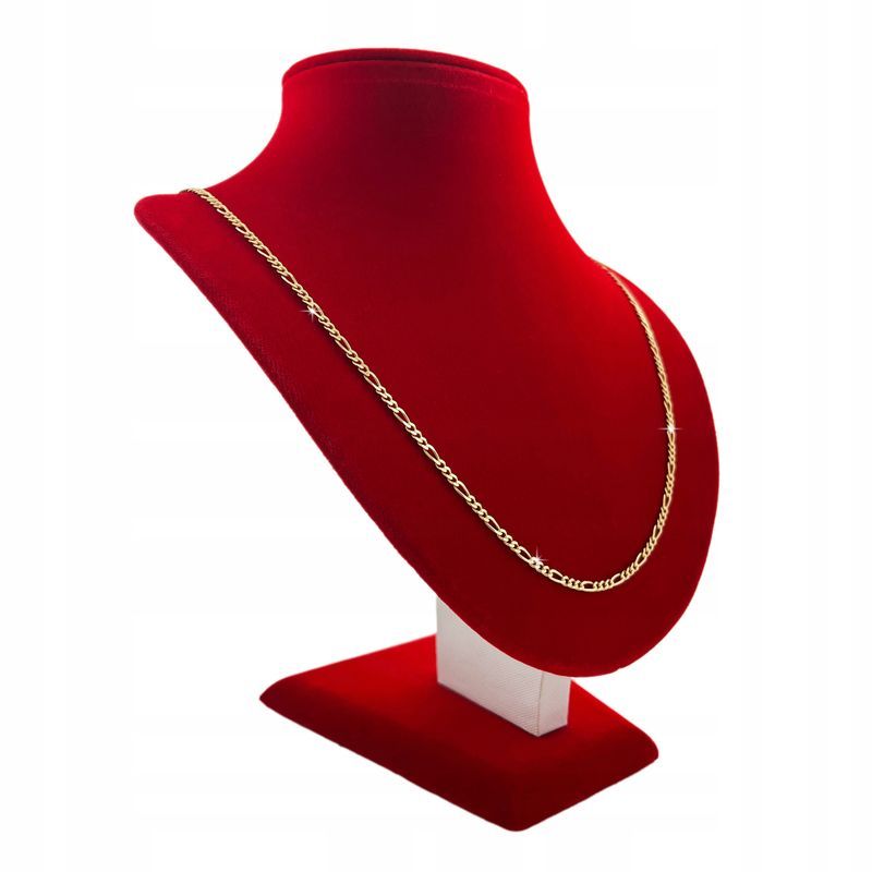 Piękny Złoty Łańcuszek Damski Figaro 60cm/2mm 925/585 Diamentowany +gr