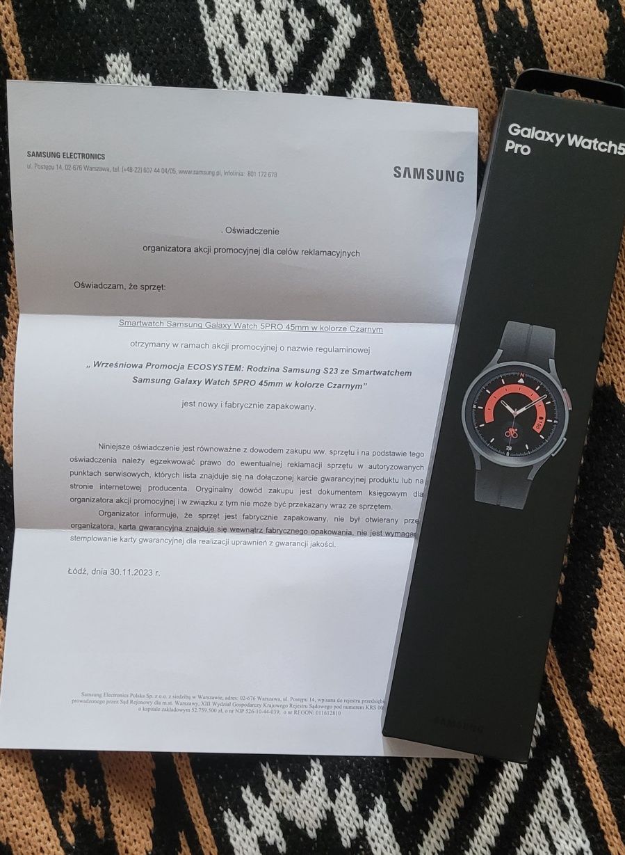Zegarek smartwatch Galaxy Watch 5 Pro