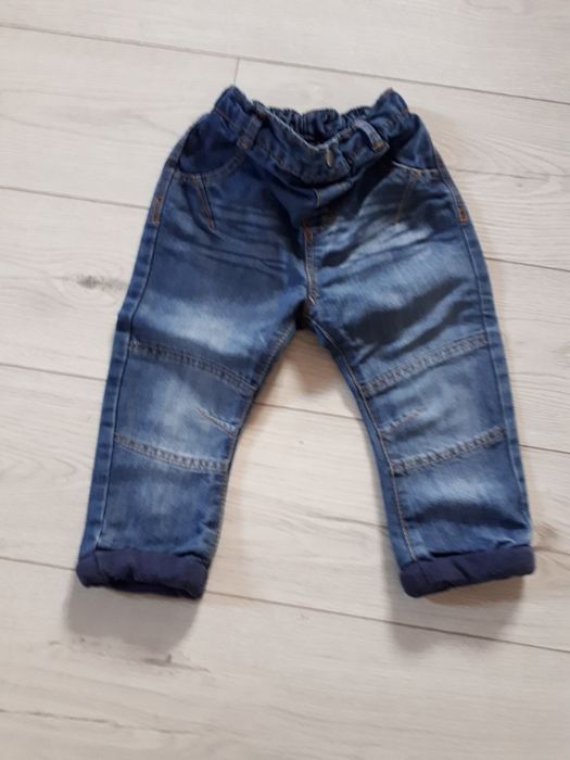 Spodnie jeansowe ocieplane roz. 80-86