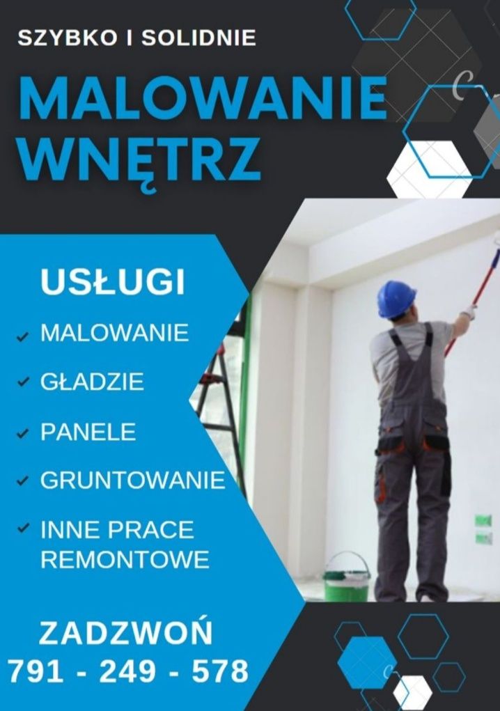 Usługi remontowe , Malowanie , Gładzie , panele