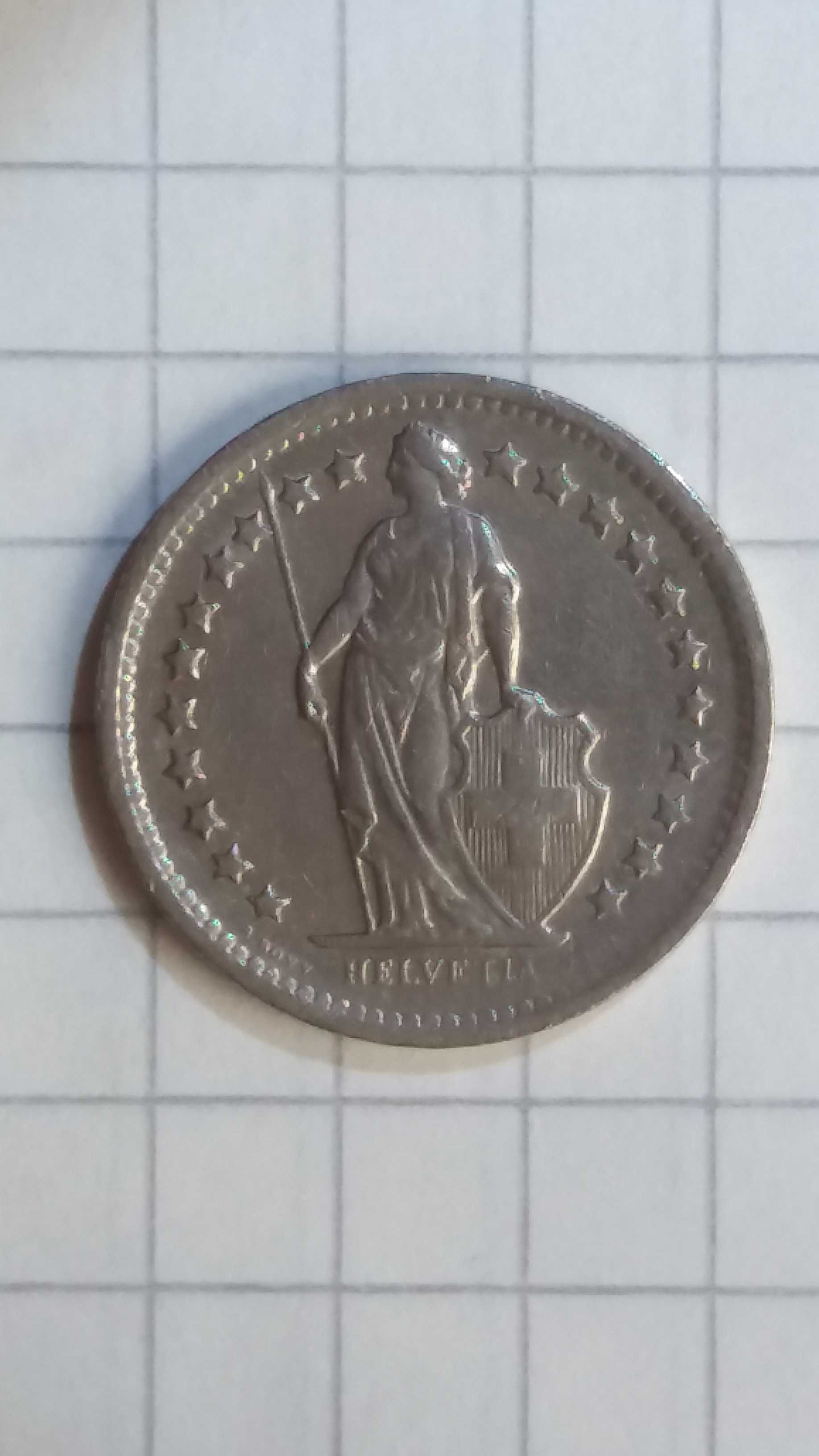Швейцарская монета 1/2 раппен 1969  Confoederatio Helvetica перевёртыш