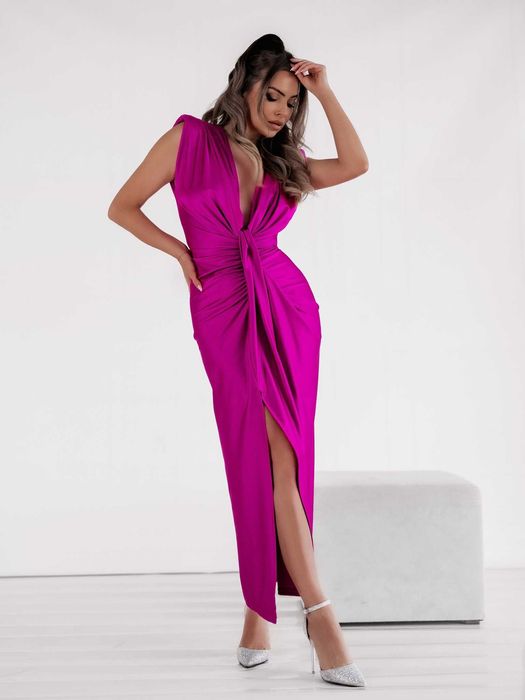 Sukienka długa - fuksja