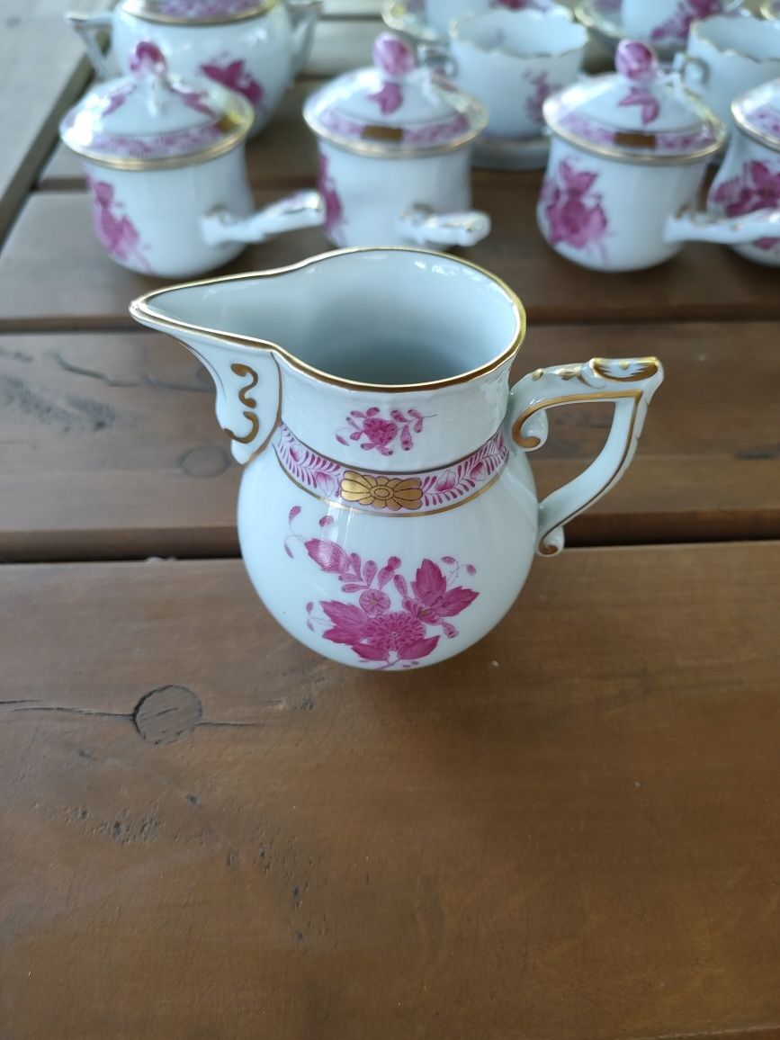 Zestaw kolekcjonerski porcelany Herend Apponyi różowy – lata 1948–1990