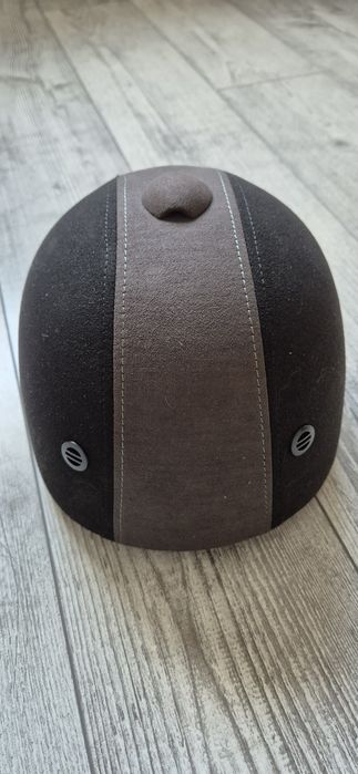 Kask jeździecki START, czarny zamszowy, rozmiar 55