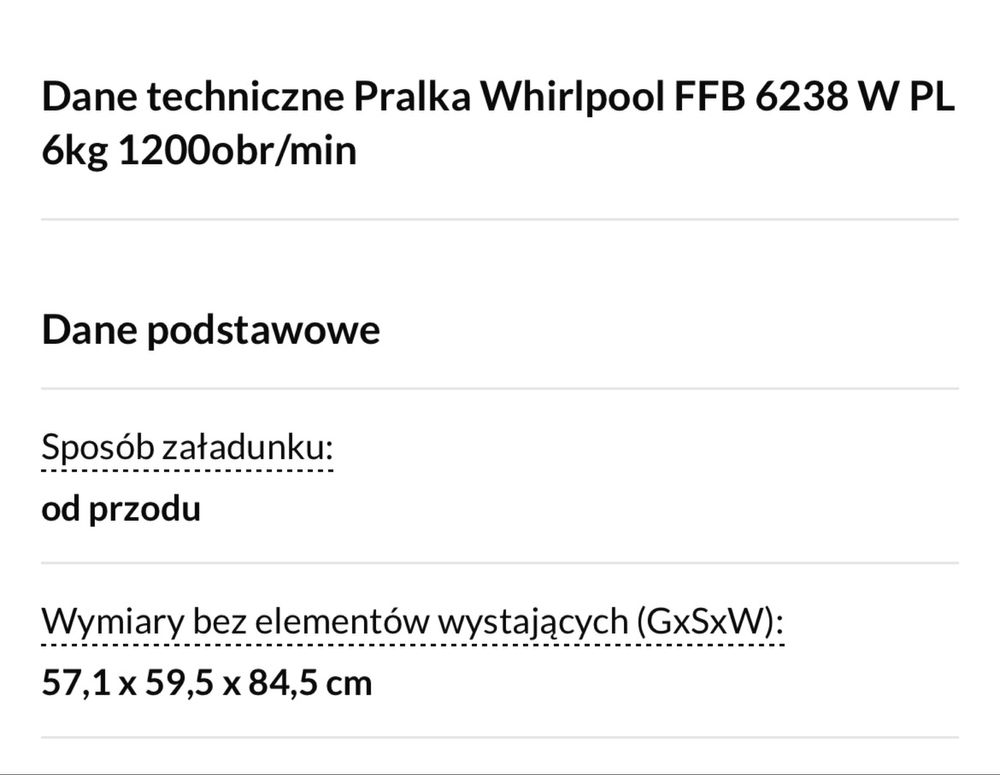 Pralka Whirlpool