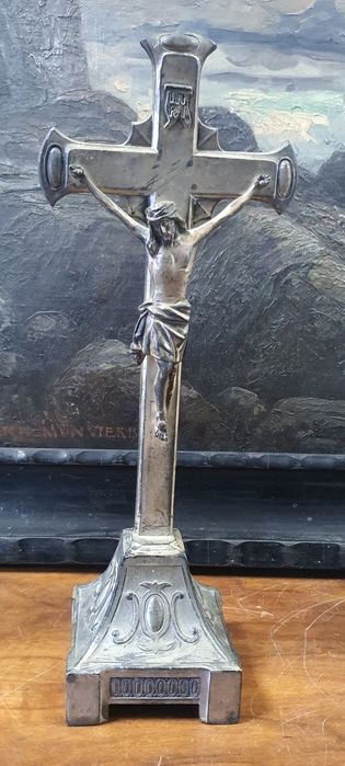 Stary krucyfiks cynowy XIX w