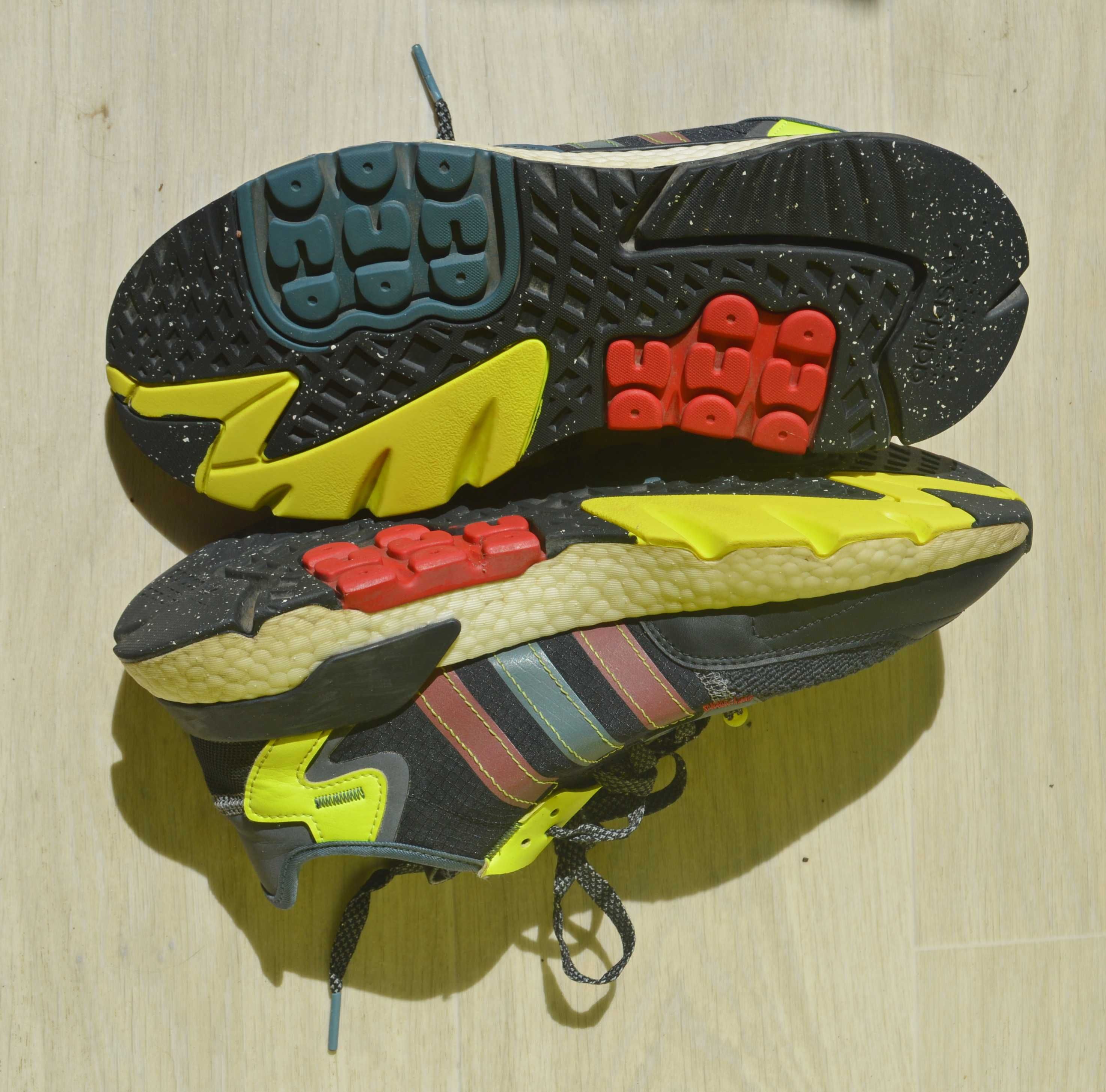 Кроссовки адидас Nite Jogger Grey Blue Yellow p:42