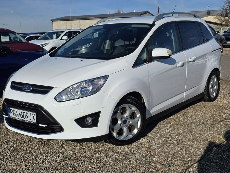 Ford Grand C-MAX 1.6 125ps Benzyna Klimatronic GrzanaSzyba+Fotele 7osobowy Gwarancja