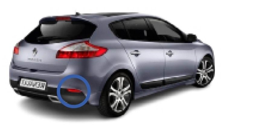 Refletor de parachoques direito  traseiro renault megane lll