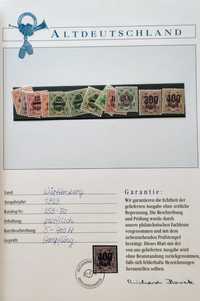 Znaczki pocztowe Wirtembergia nr 159 do 170 z gwarancją.