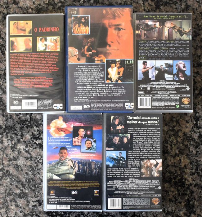 Lote 15 filmes de vários géneros em VHS (Lote 3)