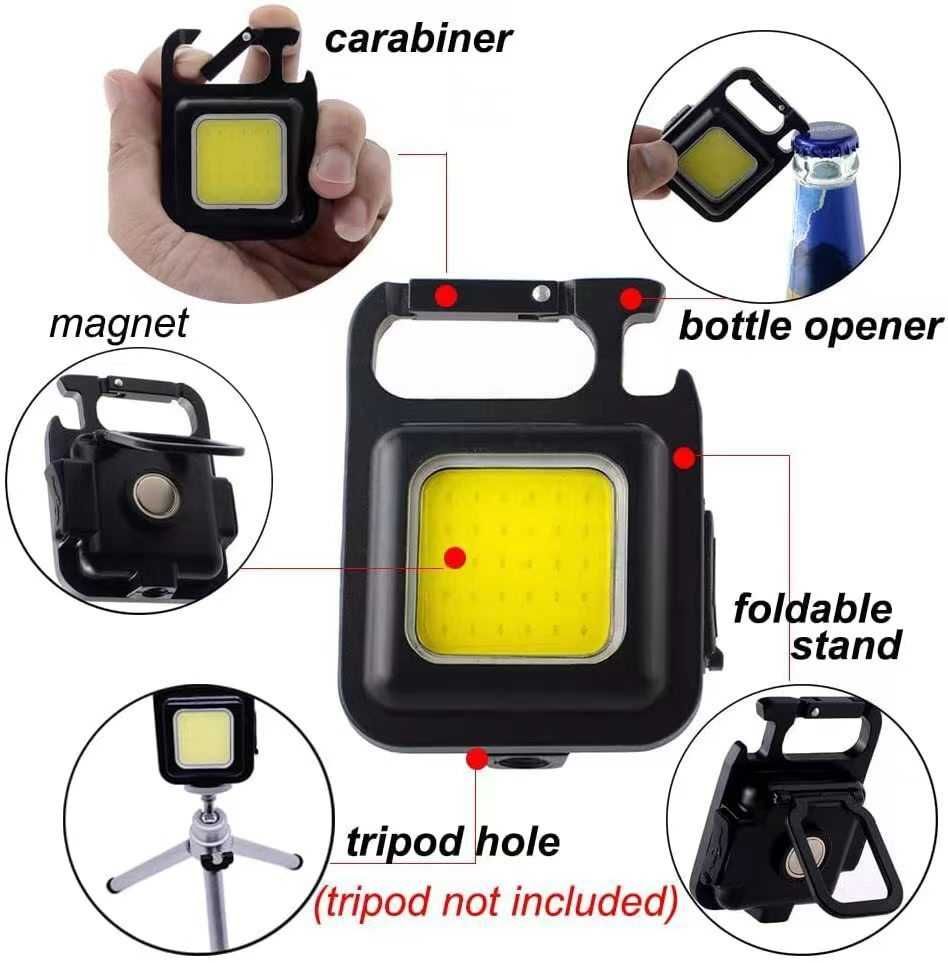 Mini Lanterna portátil Led magnético e bateria interna (abre carica)