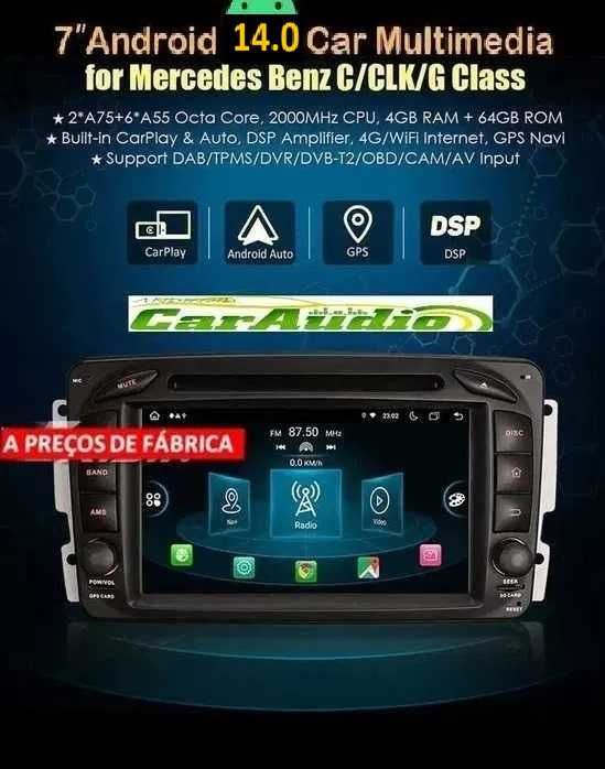 Auto-radio 2 din android 14 64 GB para Mercedes C220 w203 Octcore