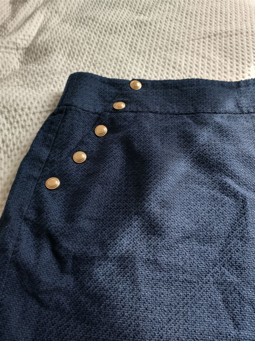Spódnica granatowa boucle. Rozmiar XXL. Pas 116 cm.