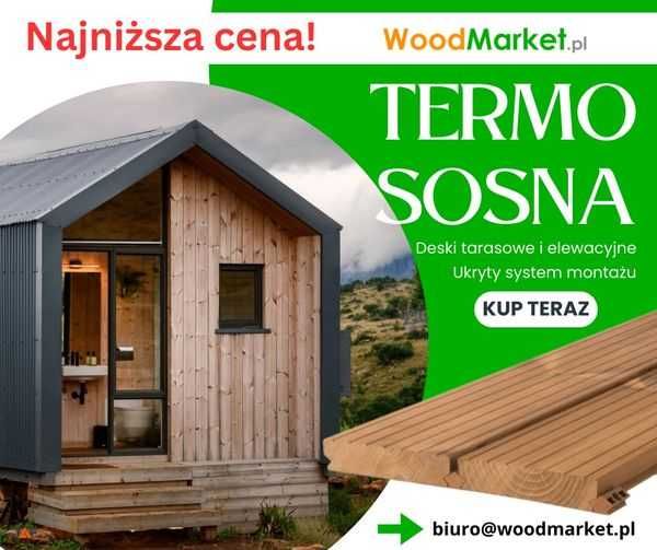 Deska tarasowa termososna D4sg 26x140 Thermory