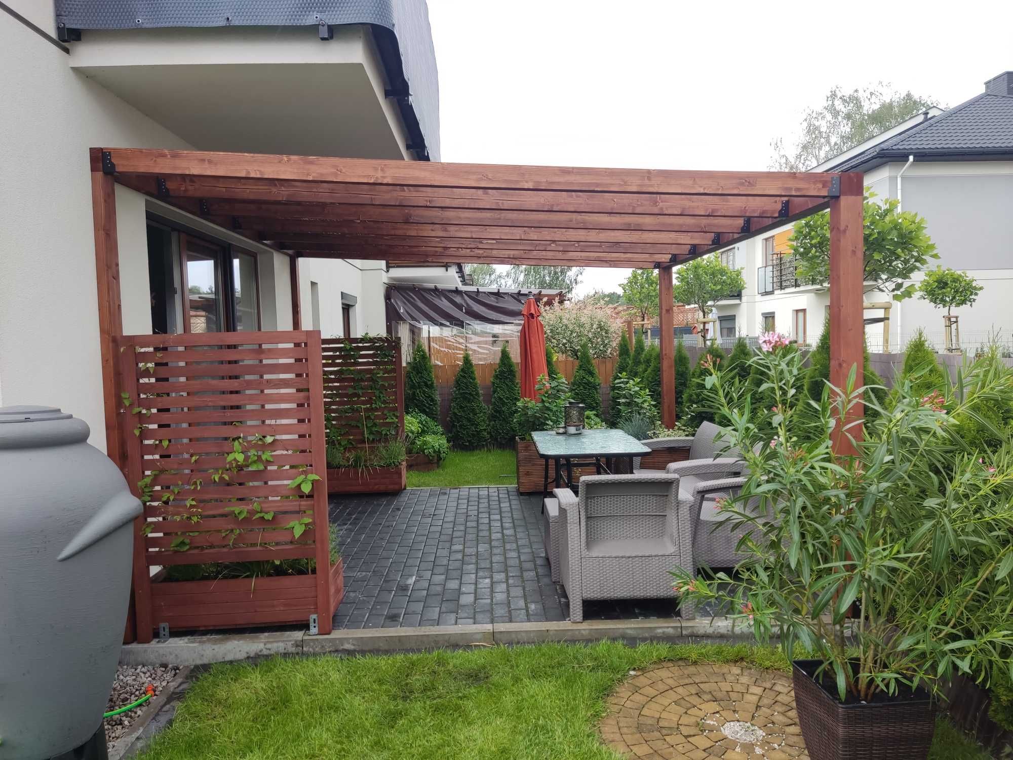 Zadaszenie tarasu, drewno klejone BSH, wiata, altana, pergola, dach