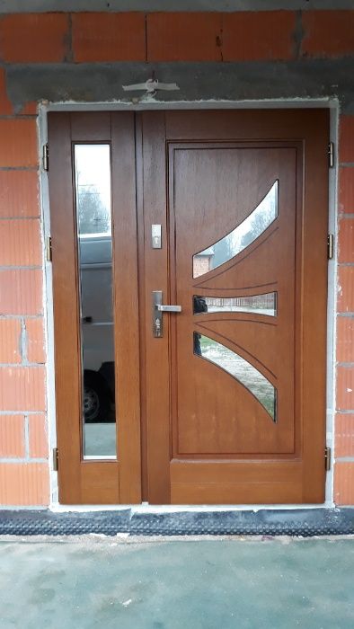 Drzwi zewnętrzne drewniane 78mm od ręki Serock Czyste powietrze