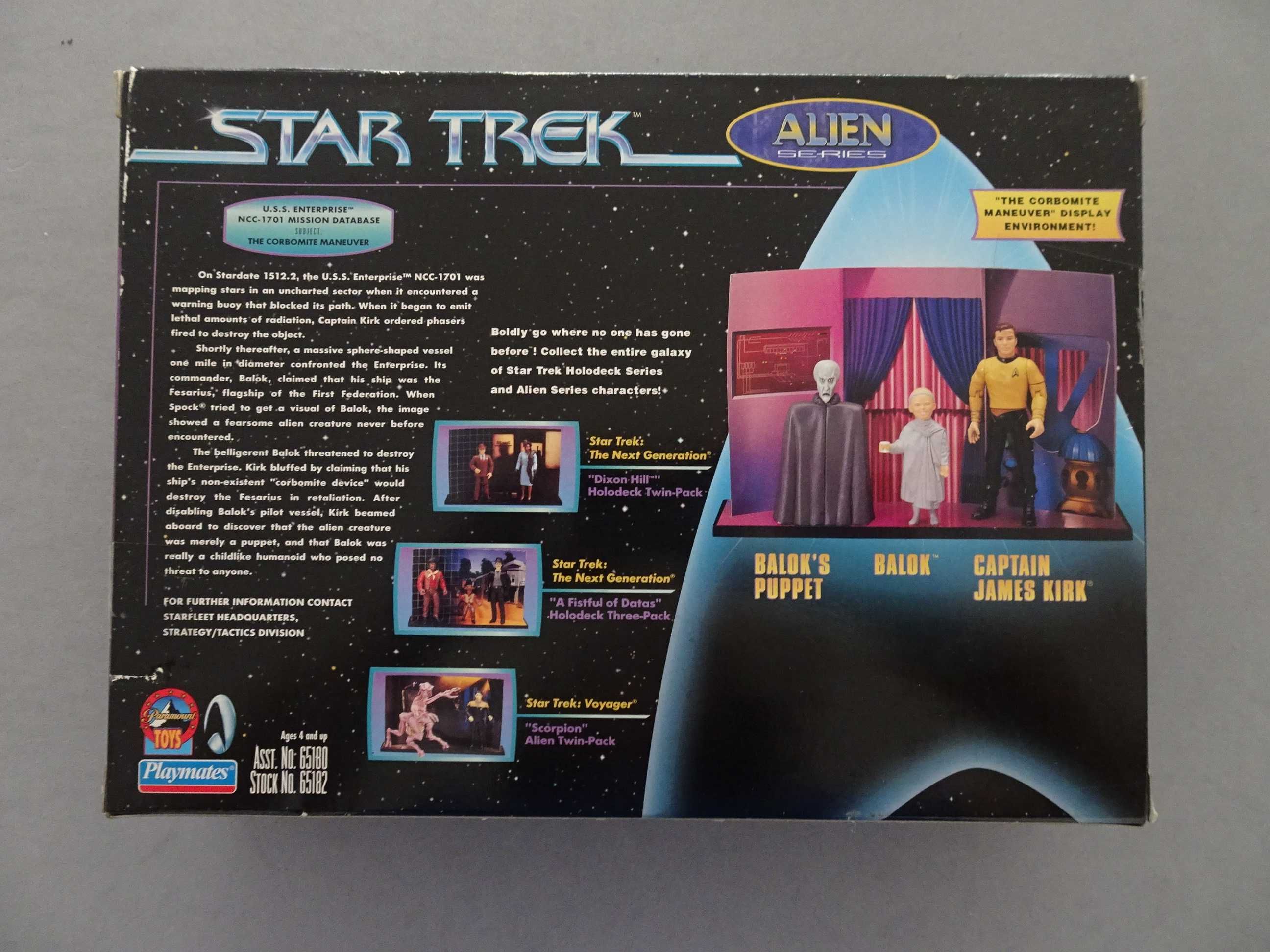 Star Trek Alien Series Captain James Kirk with Balok and Balok's Puppe
