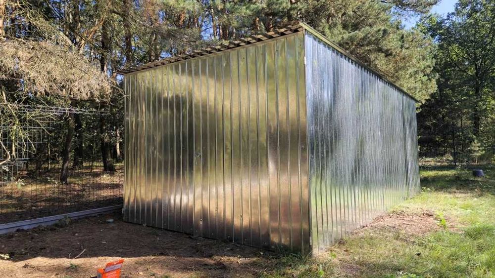 Garaż Blaszak konstrukcja stalowa na działkę, auto, narzędzia 3x5m