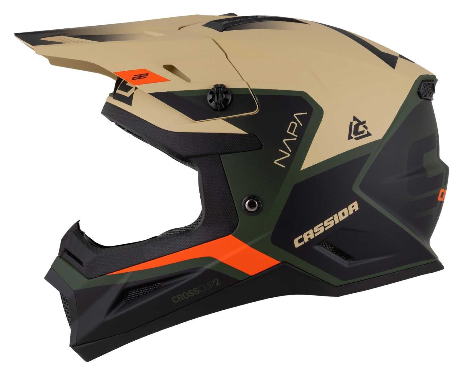 Kask Motocyklowy CASSIDA CROSS CUP2 Pod interkom XS-XXL +KOMINIARKA