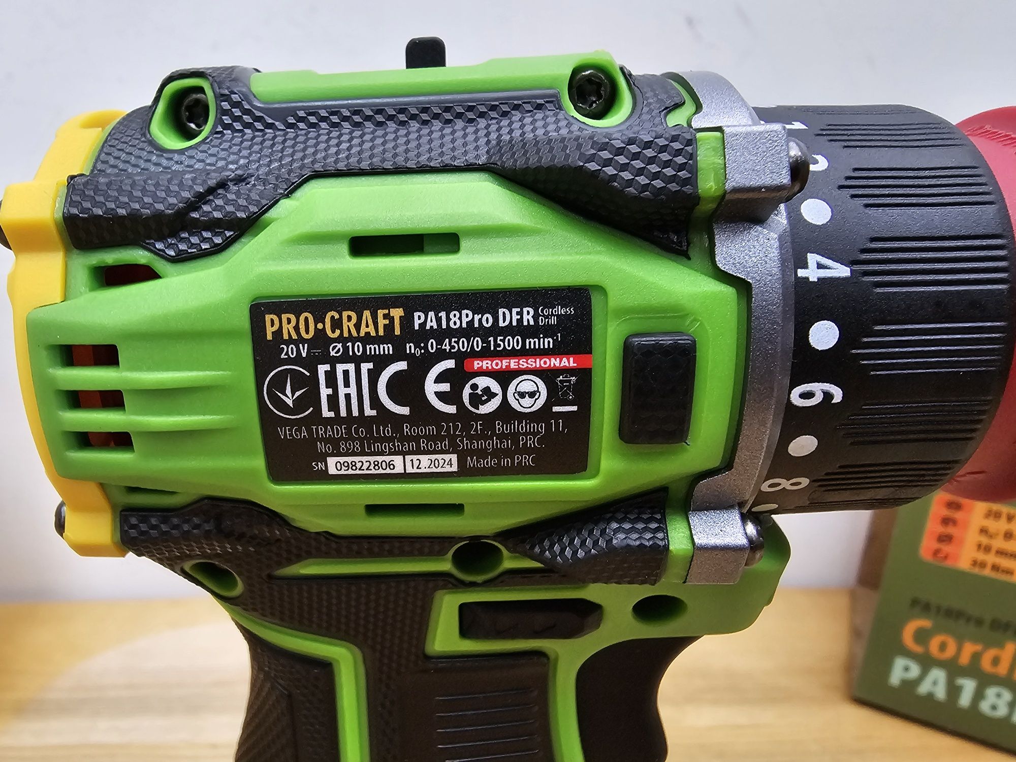 Шуруповерт ProCraft Pa18Pro DFR Съёмный патрон Кейс +Акб TURBO