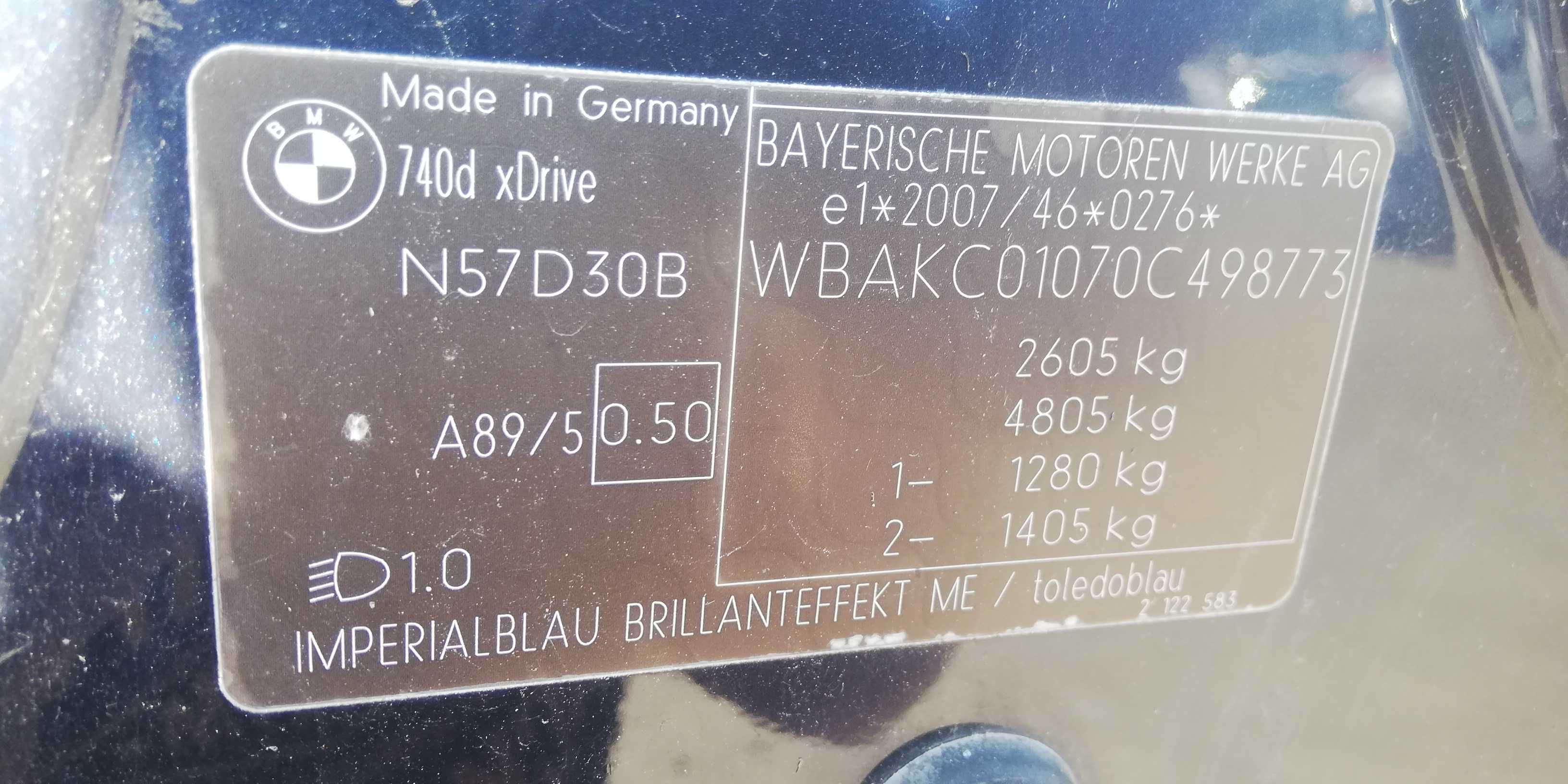 Most BMW 740d xDrive   F01/F02   2.65