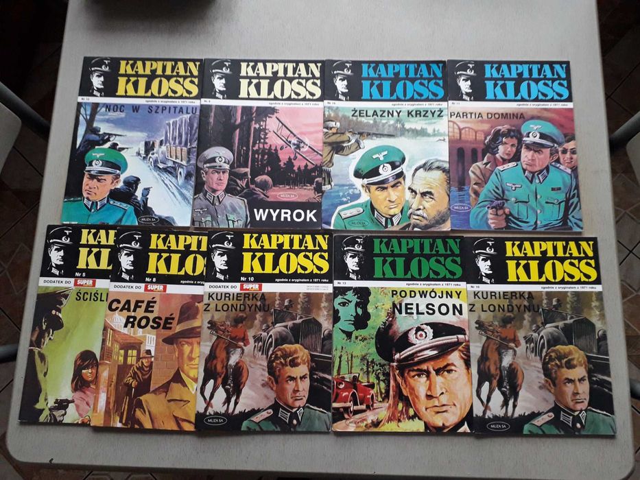 Komiksy Kapitan Kloss wersja Polska 9 sztuk