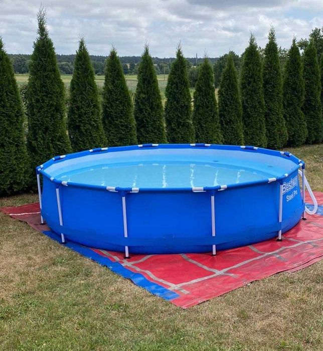 duży BASEN OGRODOWY STELAŻOWY basen okrągły 366xm + pompa filtr