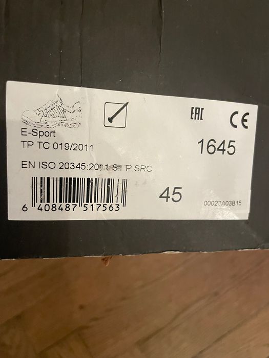 Buty Robocze JALAS 1645 E-Sport | S1, P, SRC roz. 45