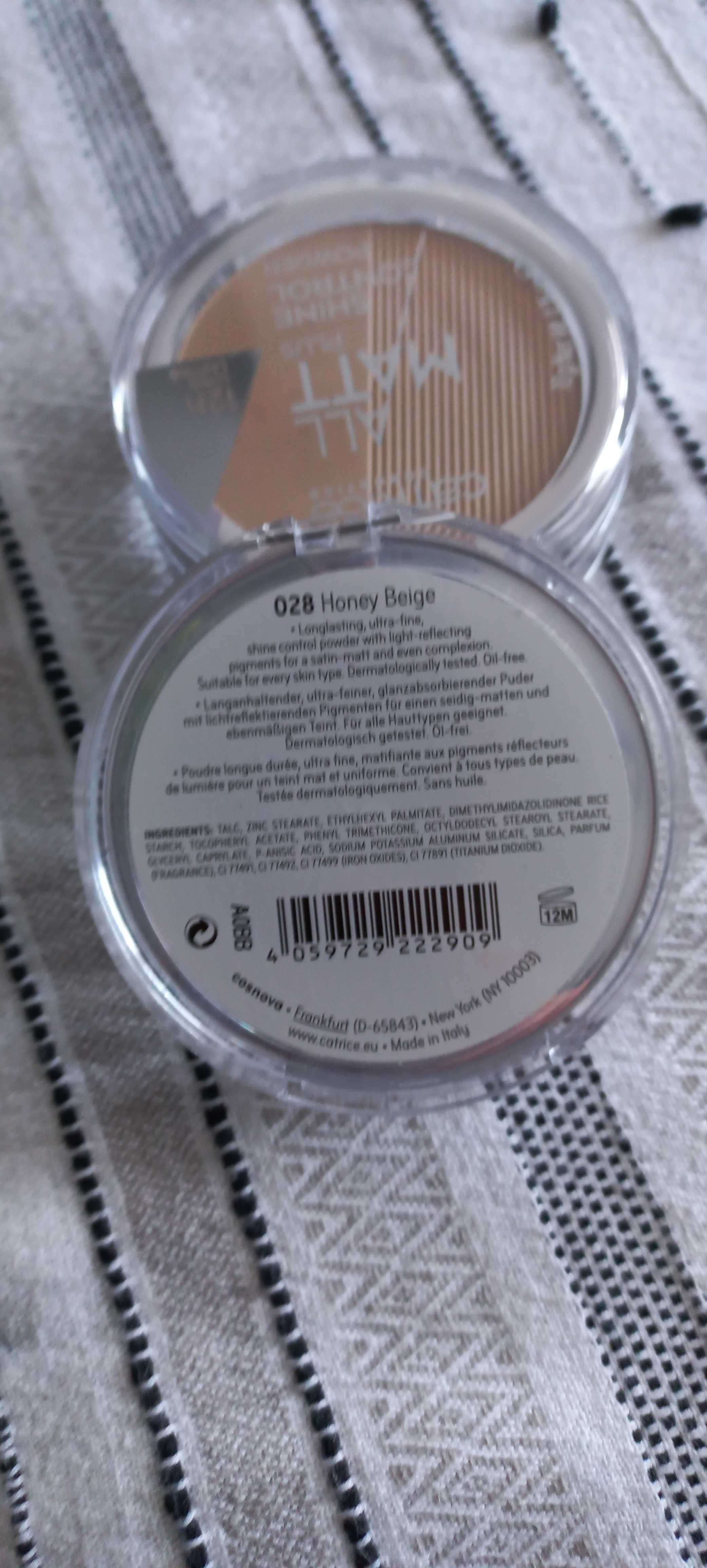 Catrice All Matt Plus Shine Control Powder Puder 028 Honey Beige 10g